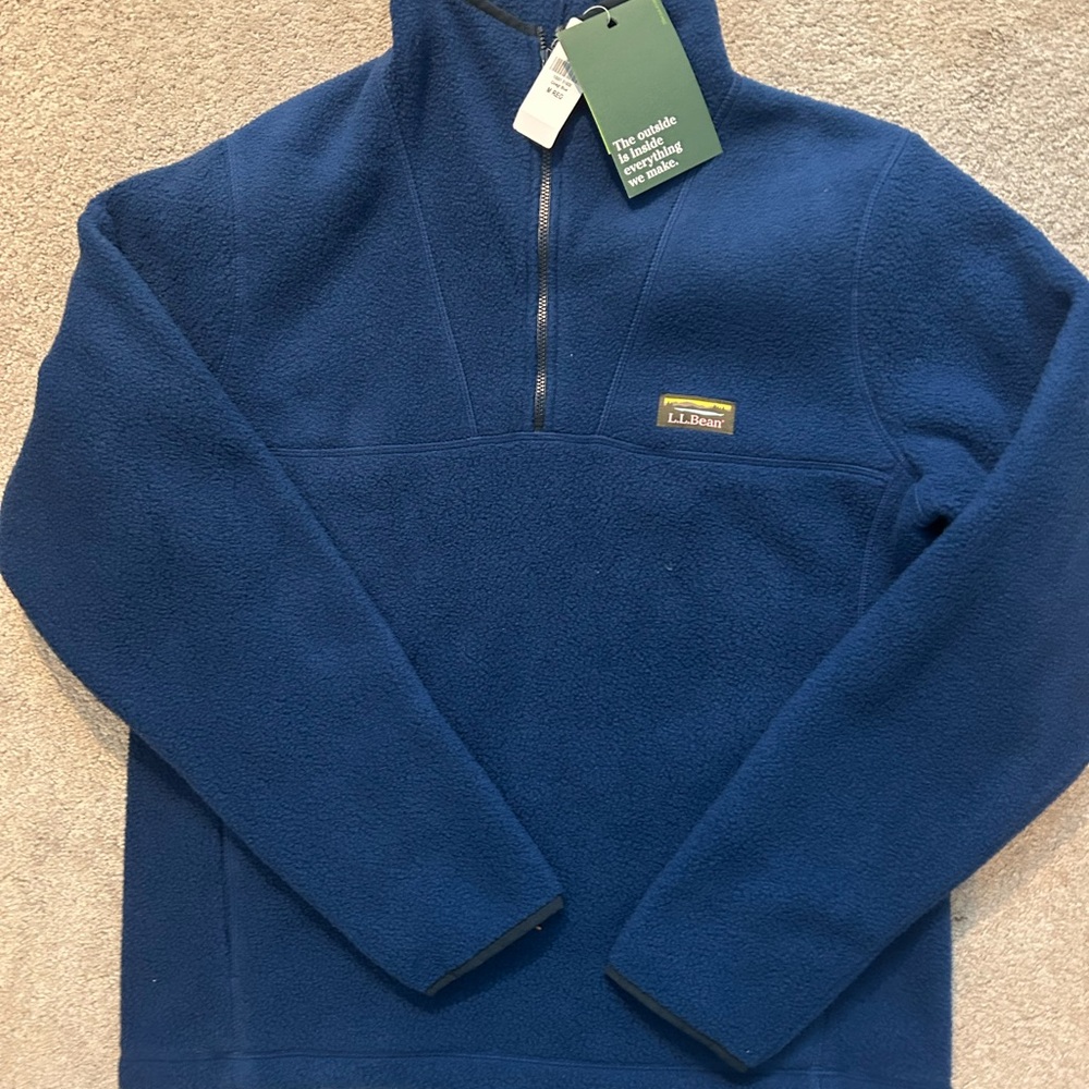 L.L. Bean Men's Deep Blue Zip-Up Katahadin Fleece